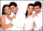 The foursome -- Tabu, Sanjay, Sushmita and Palash -- in Filhaal