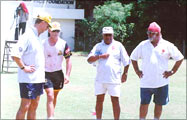 Bedi with the trainees