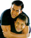 Sanjay Dutt and Salman Khan in Chal Mere Bhai