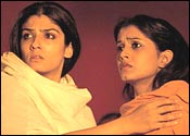 Raveena Tandon and Sonali Kulkarni in Agni Varsha