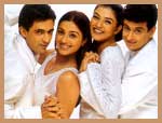 A still from Filhaal -- Sanjay, Tabu, Sushmita and Palash