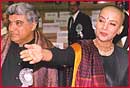 Shabana Azmi and Javed Akhtar at the award ceremony