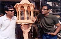 Jadeja with Sunil Shetty