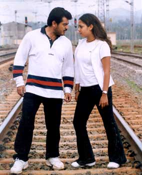 Ajith with Tamil star Jyotika