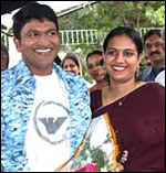 Puneet with wife Ashwini