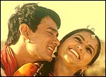 Aamir Khan and Gracy Singh in Lagaan