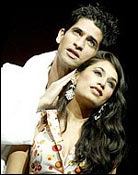 Preeya Kalidas and Raza Jaffrey in Bombay Dreams 
