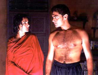 Kitu Gidwani and Aly Khan in a still from Deham