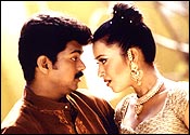 Vijay [left] in Bhagavathy