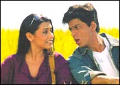 Rani Mukherji, Shah Rukh Khan in Chalte Chalte