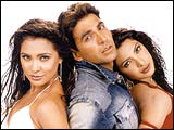 Lara Dutta, Akshay Kumar, Priyanka Chopra in Andaaz