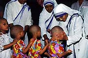 Sister Nirmala meeting children