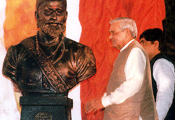 Seeking the blessings of Shivaji