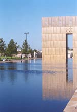 The memorial that now stands in place of the Alfred P Murrah building