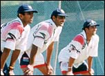 Azharuddin with Sachin and Dravid