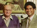 Sachin Tendulkar with Don Bradman