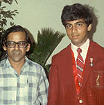 Kameswaran with a young Anand 