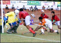 Action in front of the IA goal
