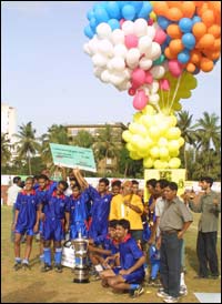 The victorious Air India team with the Aga Khan cup