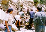  Landslide after Sangla town, cutting off  the road to Chitkul