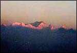 A dawn view of the Kanchenjunga. Pix by Kevin J Vogeley