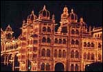 Mysore Palace illuminated for Dassera